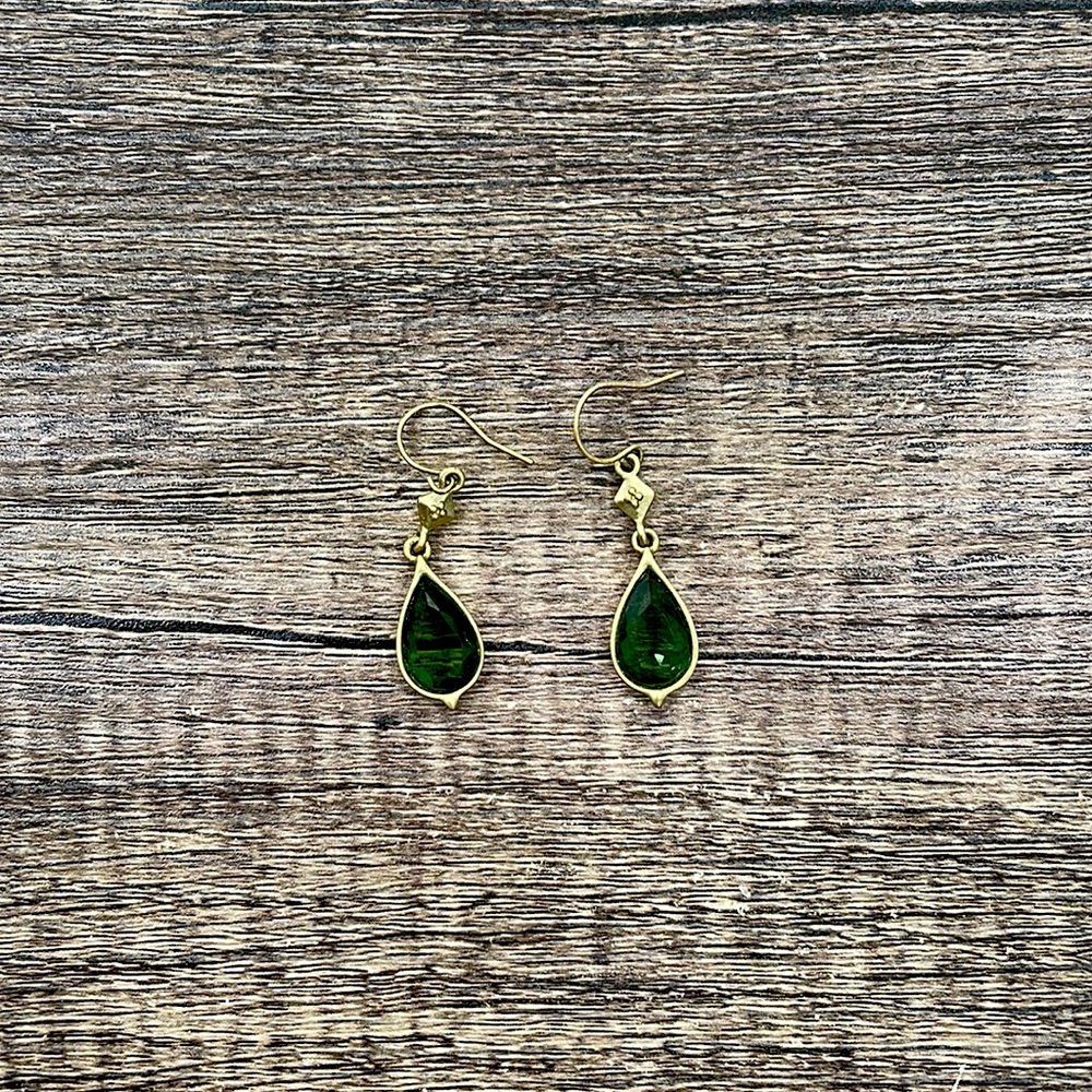 Ralph Lauren emerald green earrings